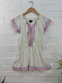 Embroidered Off The Shoulder Playsuit