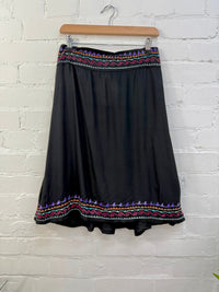 Embroidered Midi Skirt