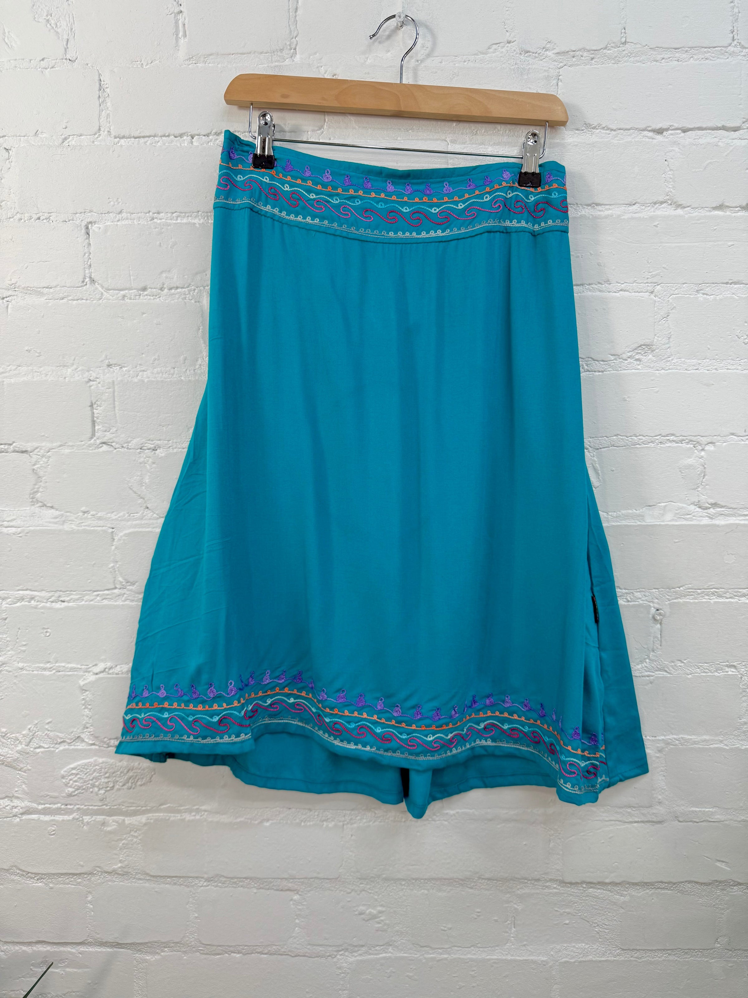 Embroidered Midi Skirt