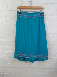 Embroidered Midi Skirt