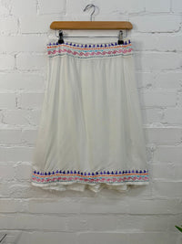 Embroidered Midi Skirt