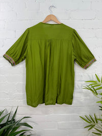 Short Sleeve Embroidered Top