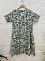 Batik Print Flared Midi Dress