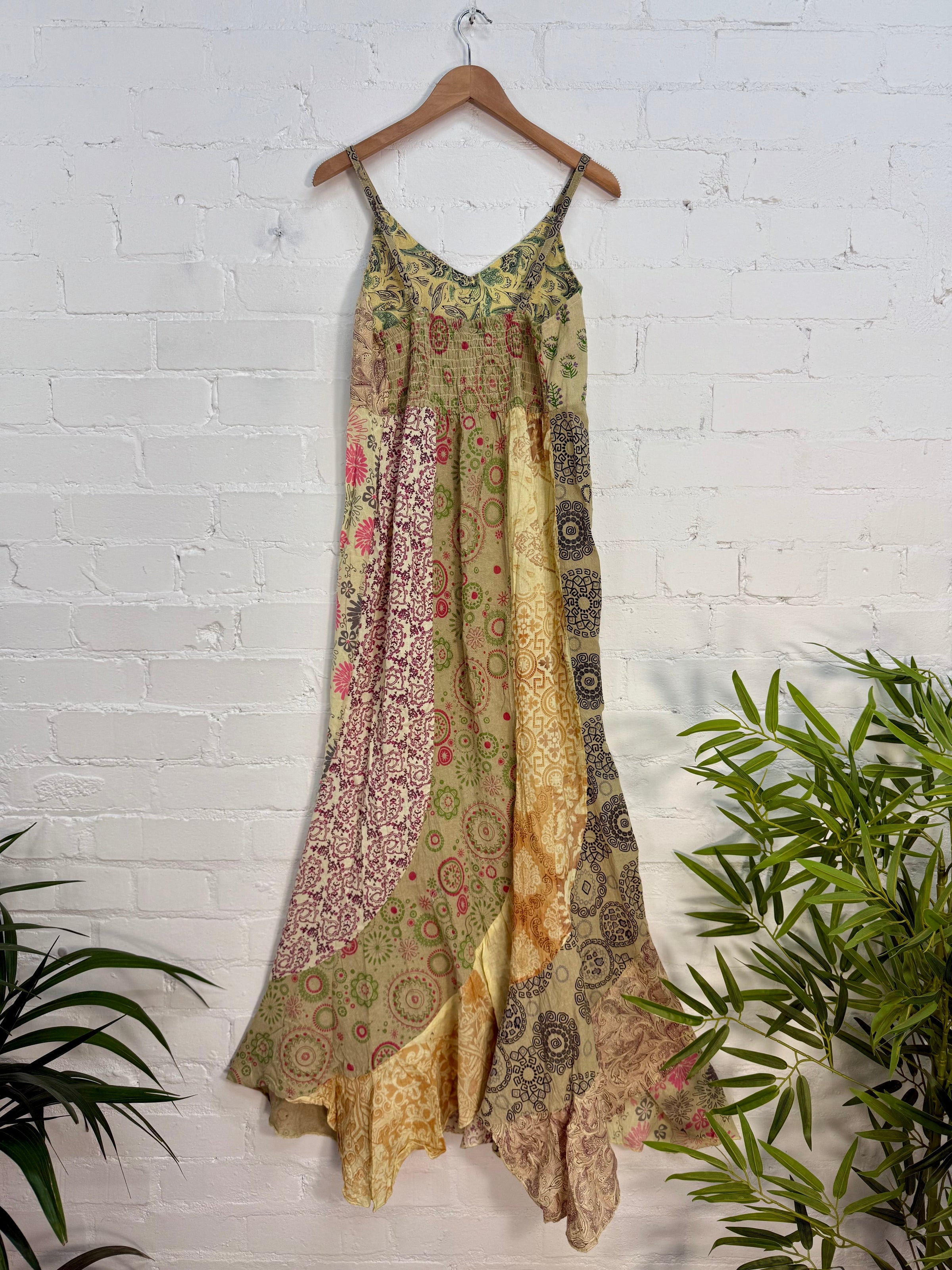 Jaipuri Print Panelled Long Dress
