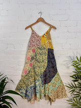 Jaipuri Print Panelled Midi Dress