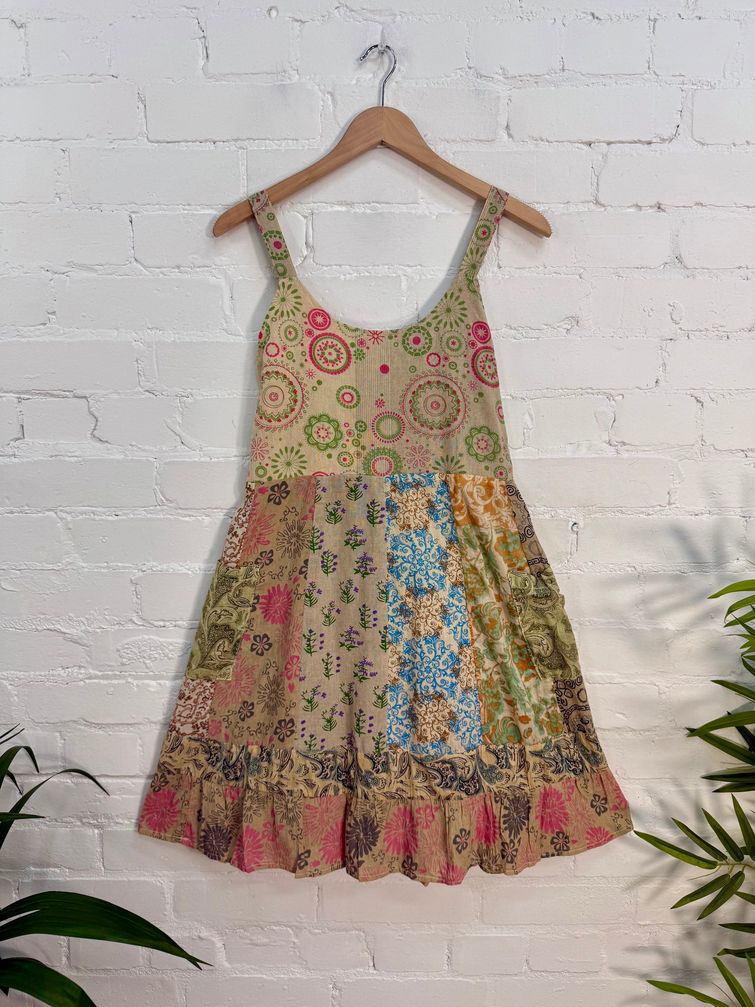 Jaipuri Print Panelled Short Dress