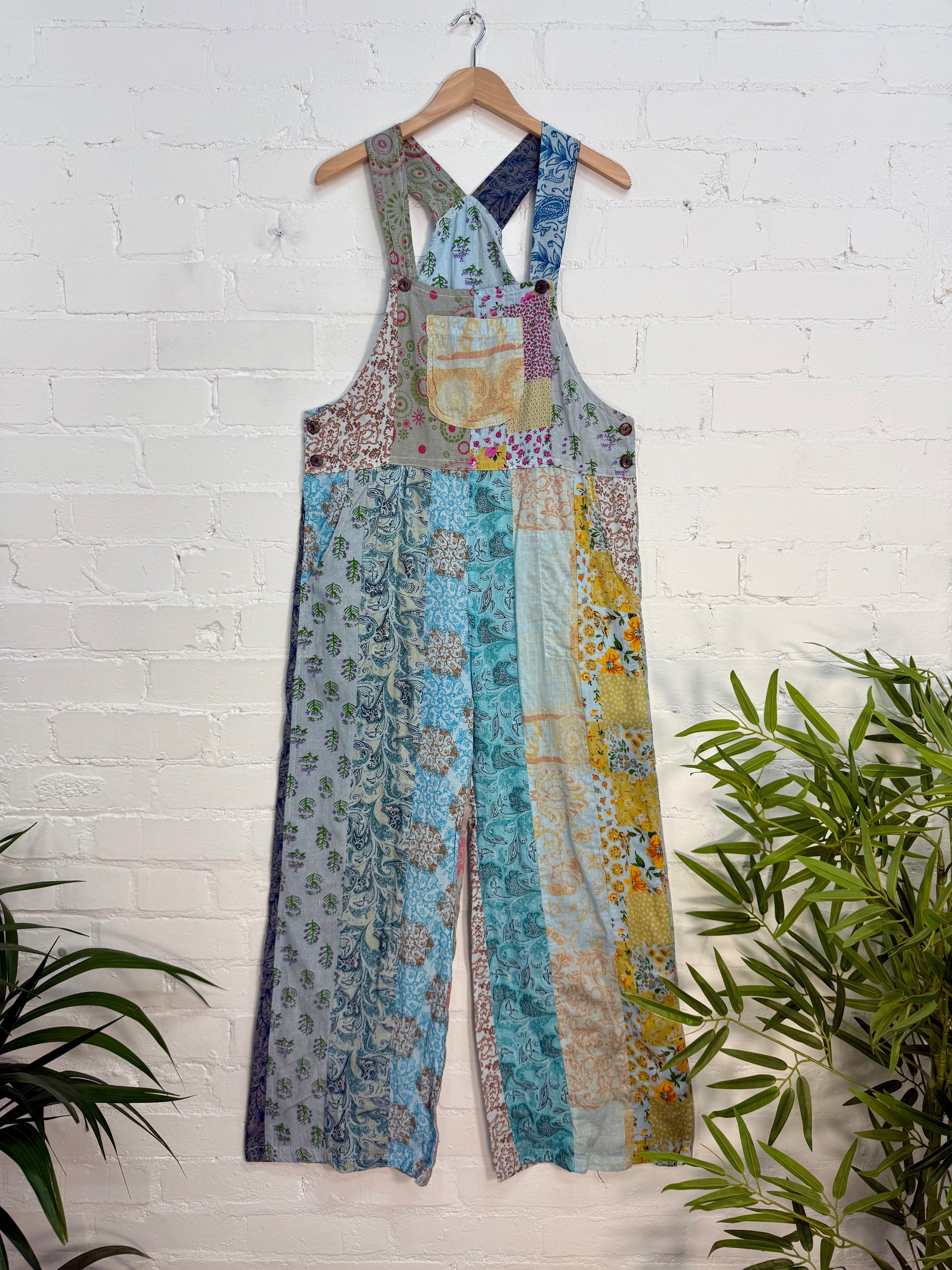 Jaipuri Print Panelled Dungarees