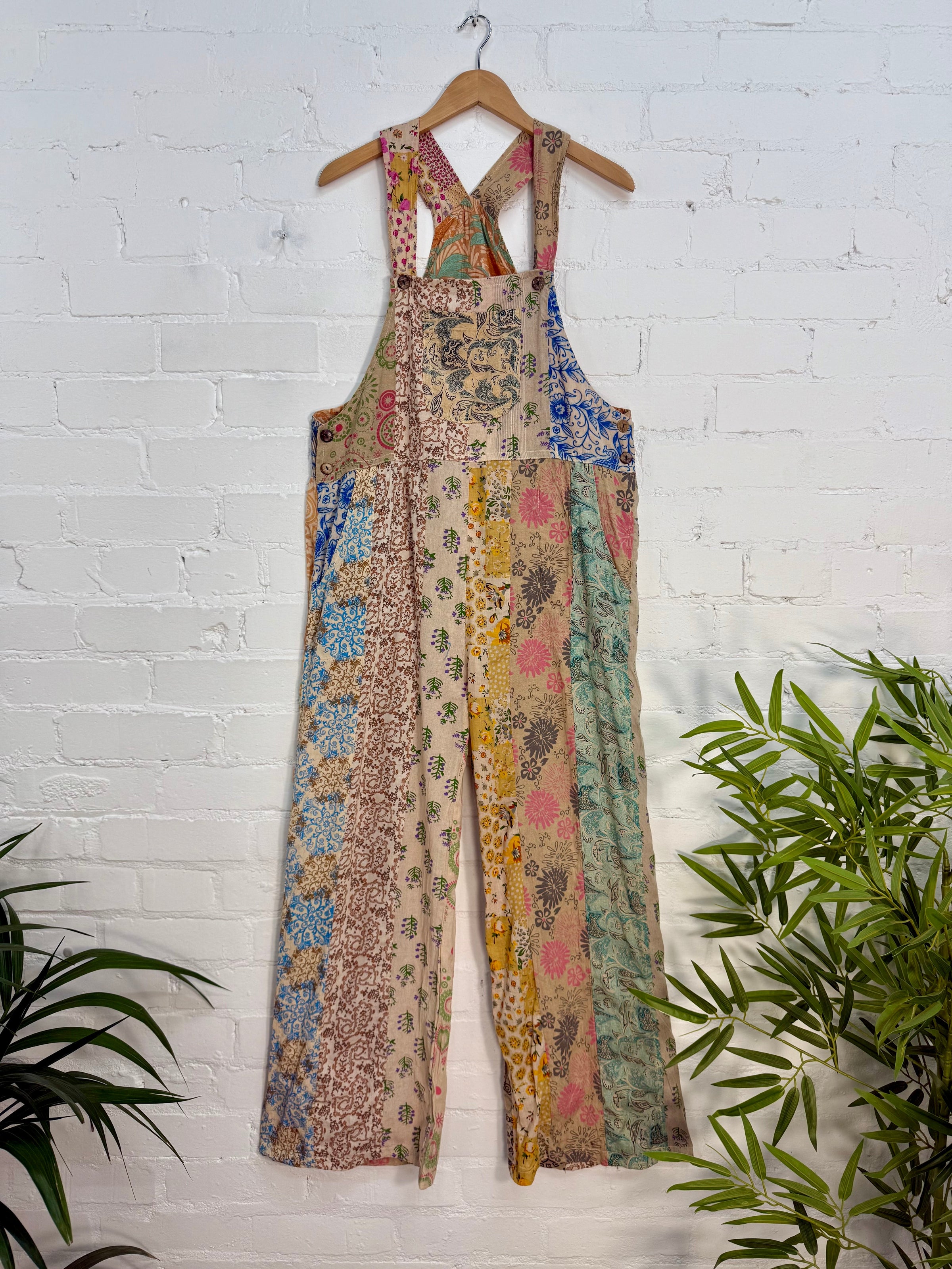 Jaipuri Print Panelled Dungarees