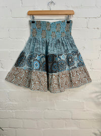 Jaipuri Print Panelled Short Skirt