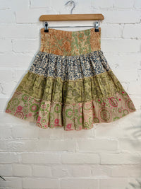 Jaipuri Print Panelled Short Skirt