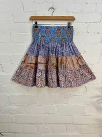 Jaipuri Print Panelled Short Skirt