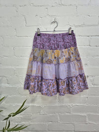 Jaipuri Print Panelled Short Skirt