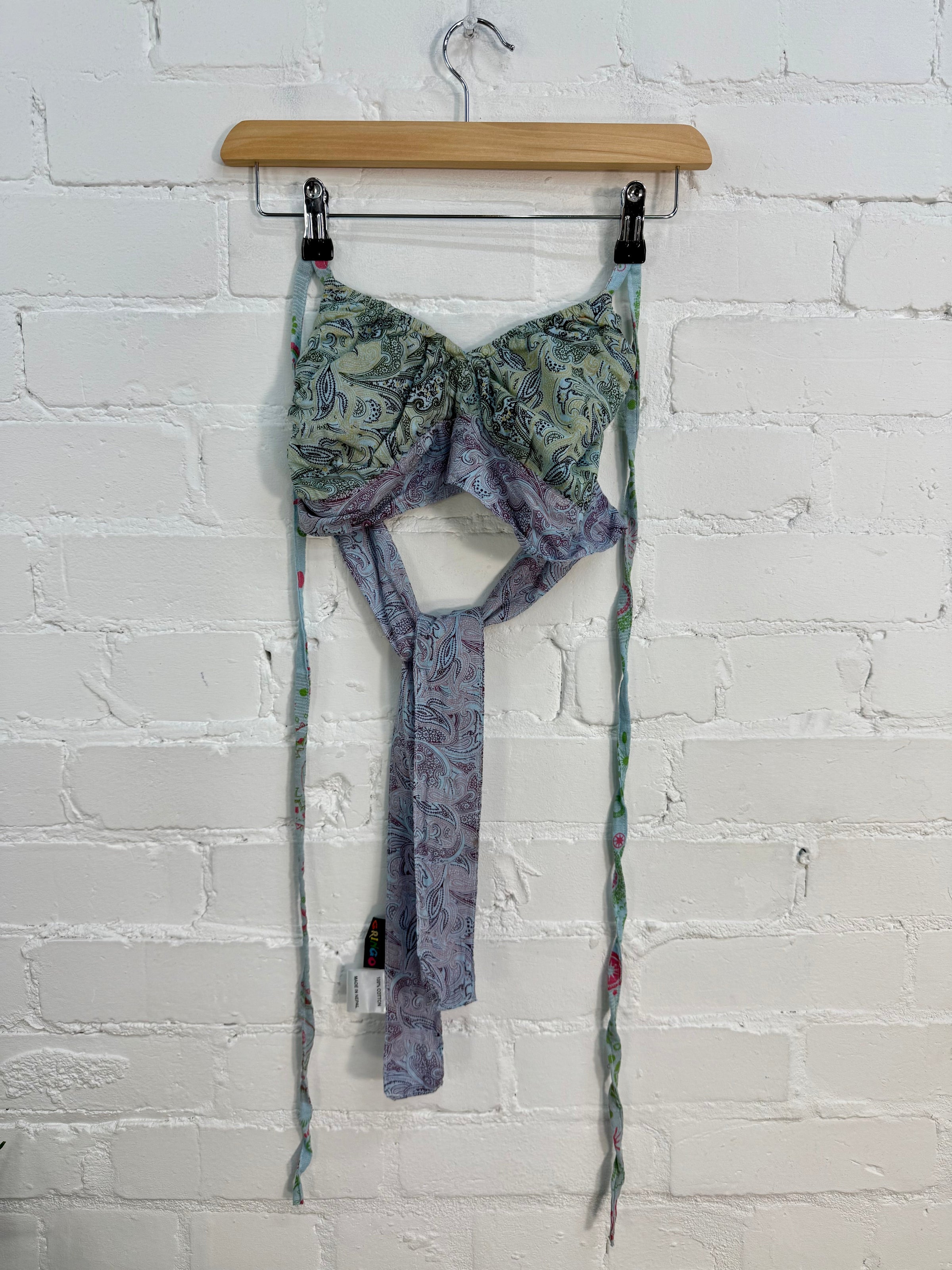 Jaipuri Print Cropped Tie Top