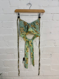 Jaipuri Print Cropped Tie Top