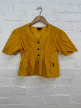 Short Sleeve Cropped Blouse