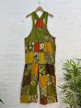 Sun Print & Patch Long Dungarees