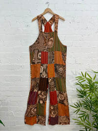 Sun Print & Patch Long Dungarees