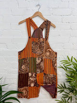 Sun Print & Patch Short Dungarees