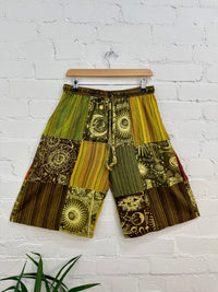 Sun Print & Patch Shorts