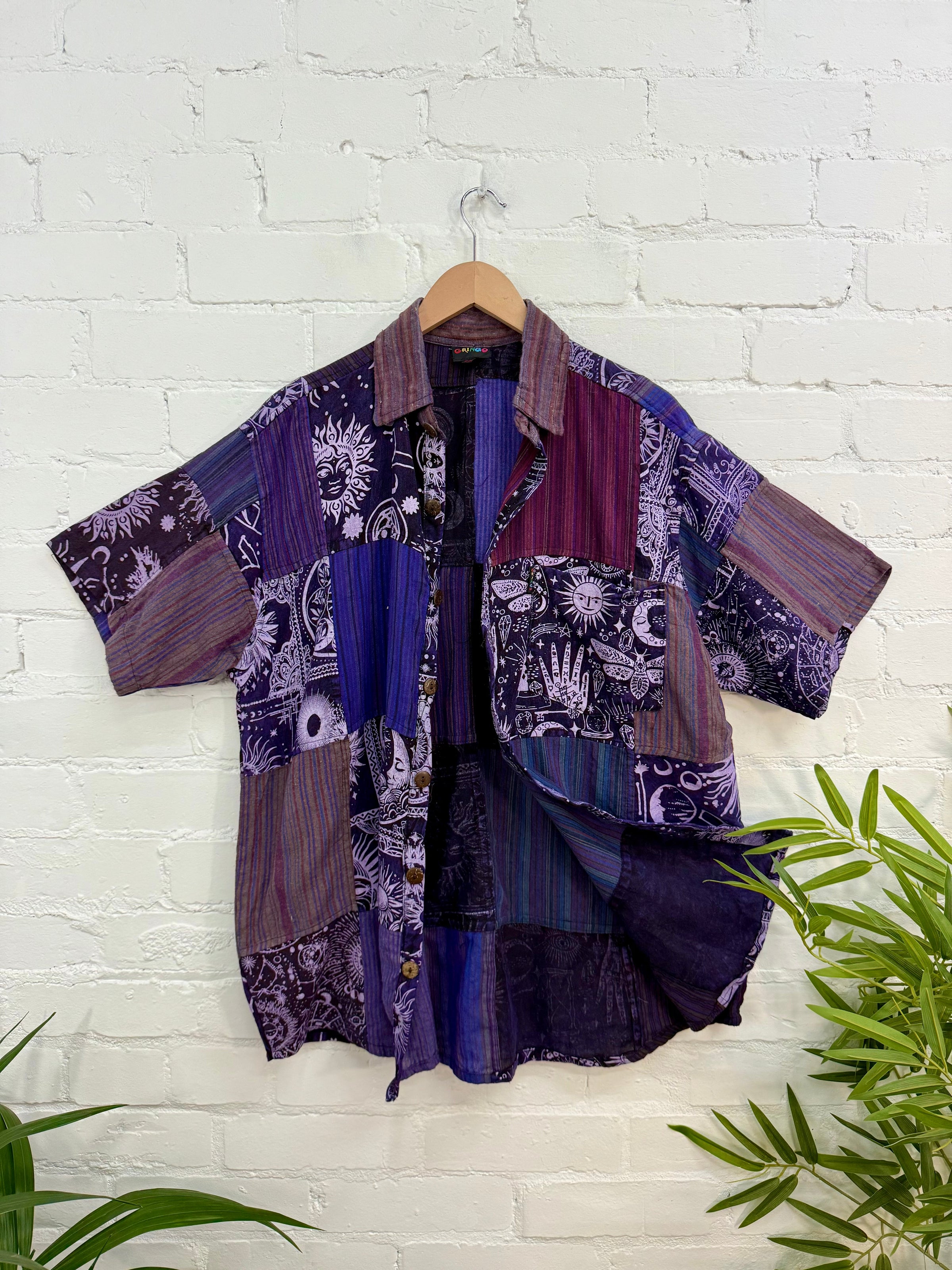 Sun Print & Patch Short Sleeve Shirt