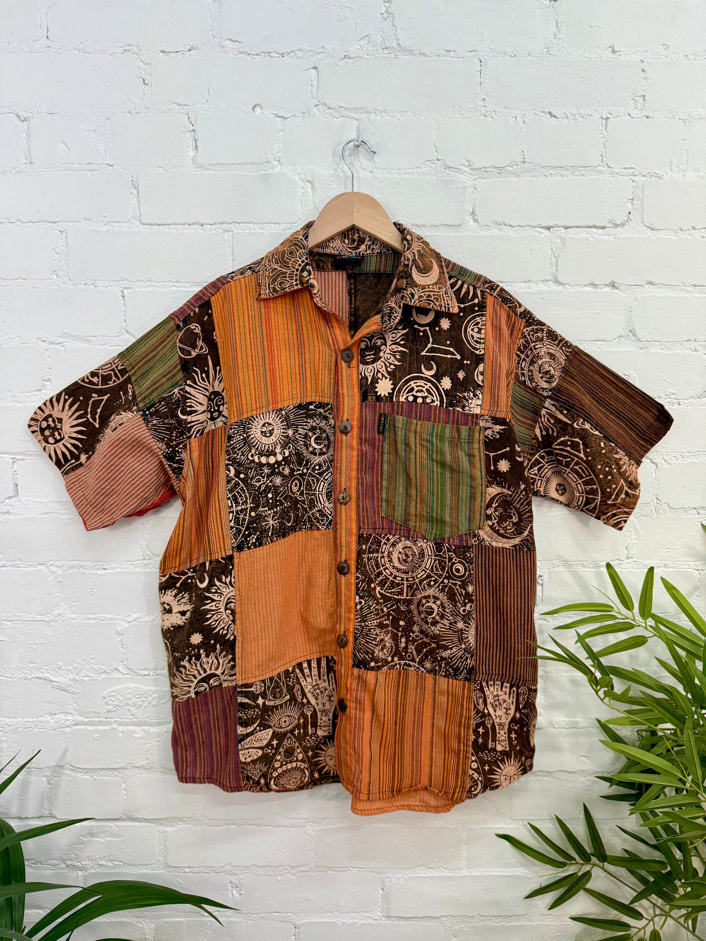 Sun Print & Patch Short Sleeve Shirt