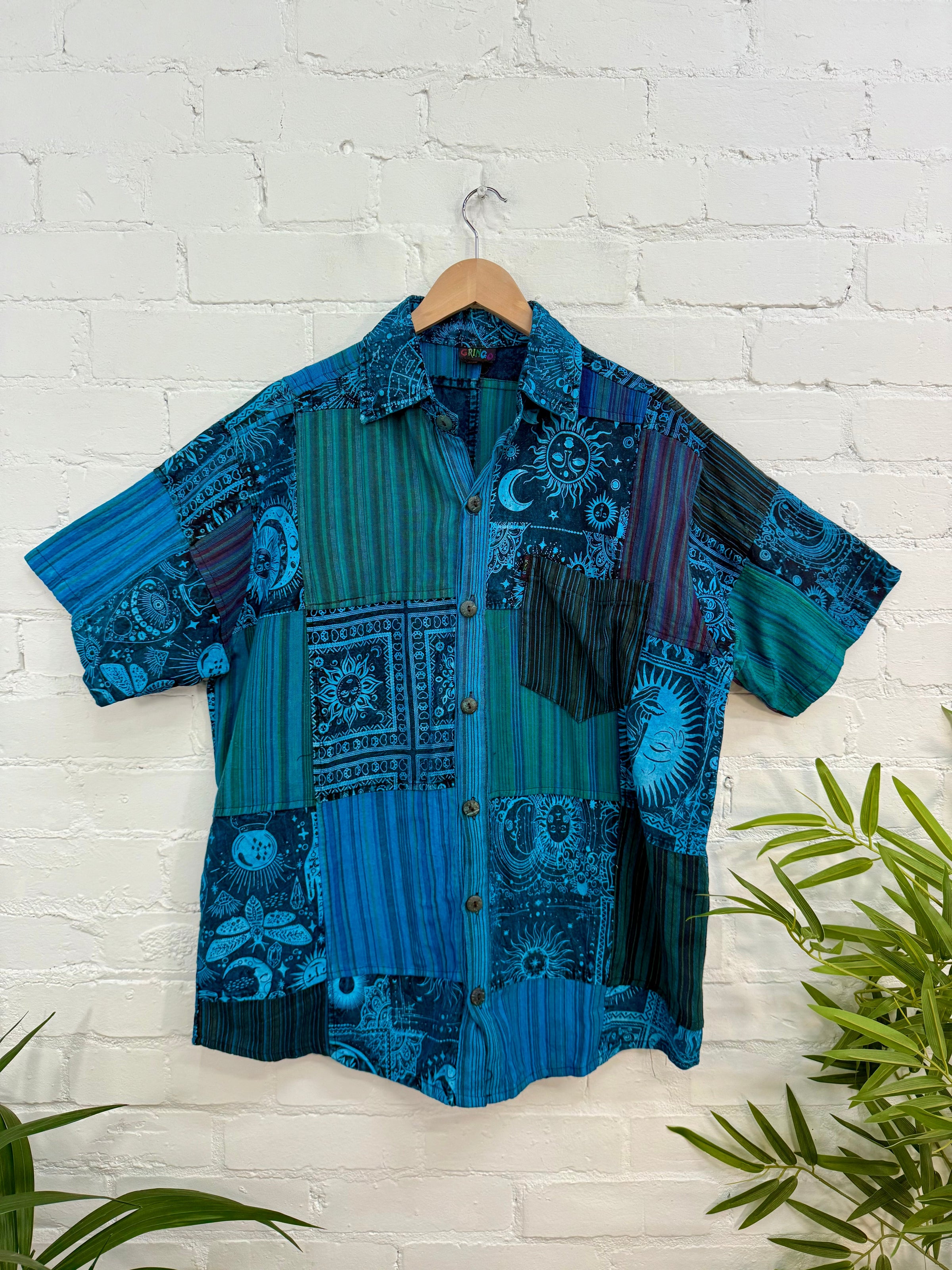 Sun Print & Patch Short Sleeve Shirt