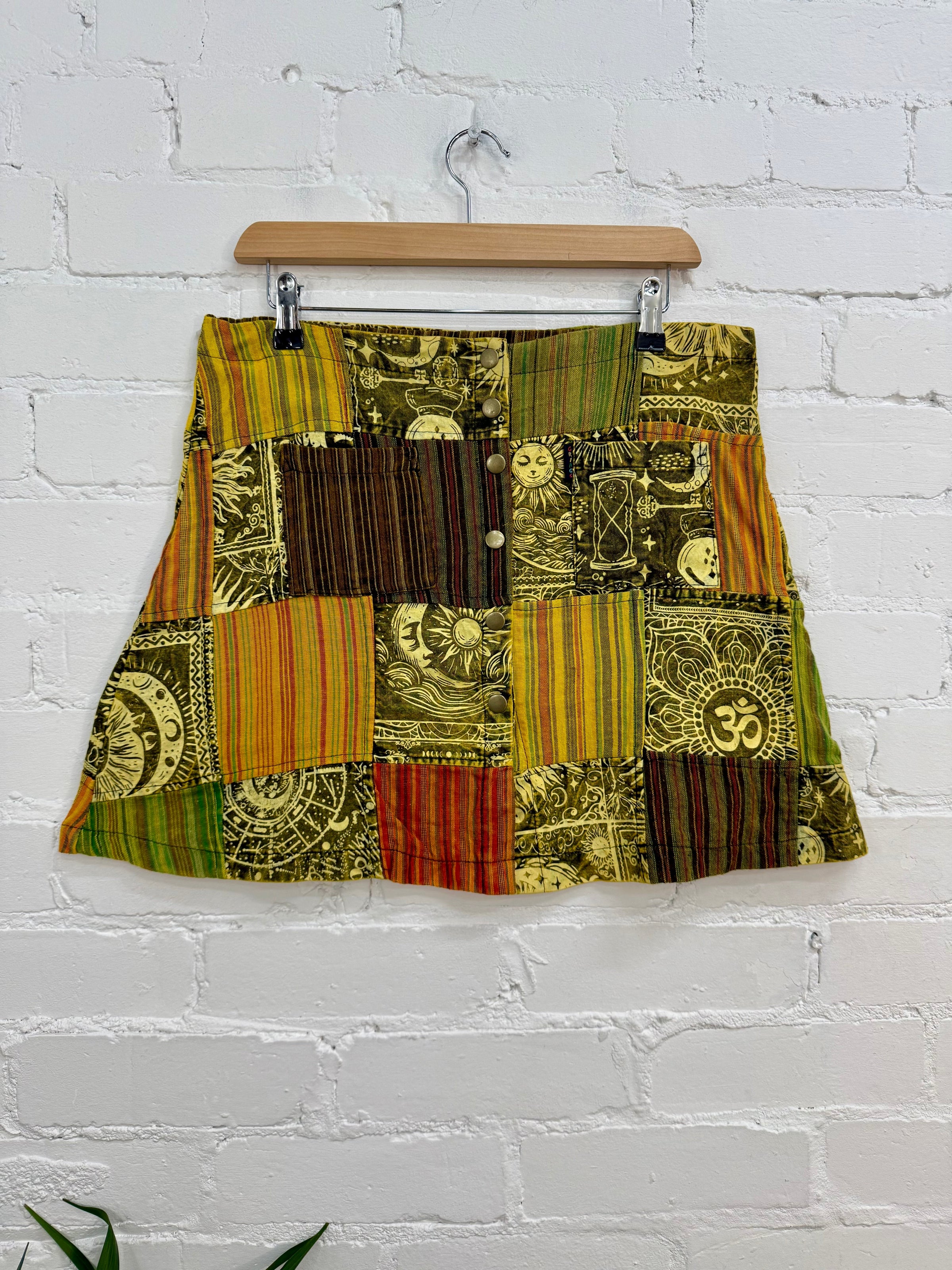 Sun Print & Patch Mini Skirt