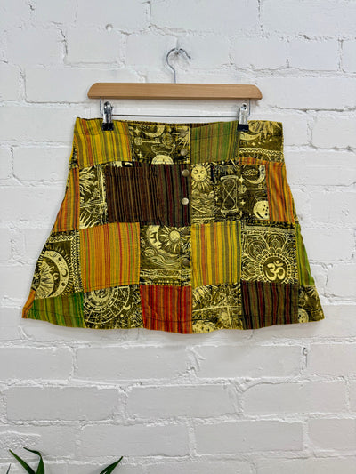 Sun Print & Patch Mini Skirt