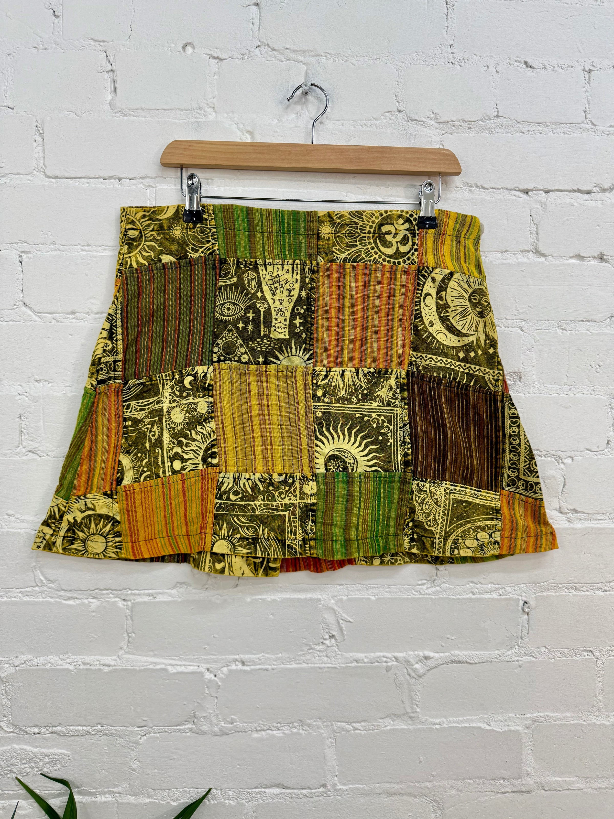 Sun Print & Patch Mini Skirt