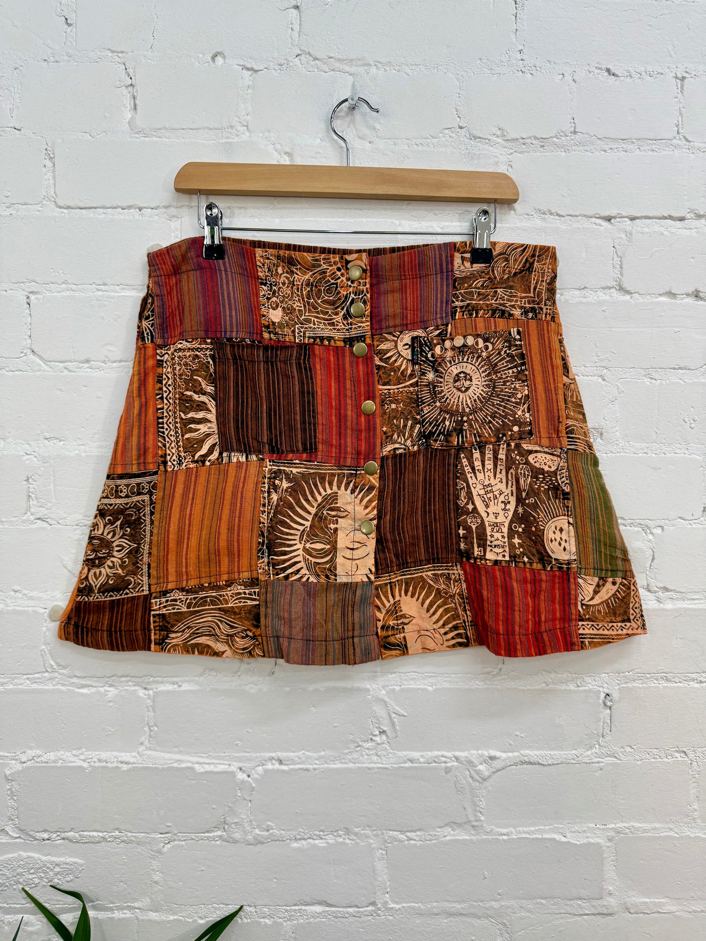 Sun Print & Patch Mini Skirt