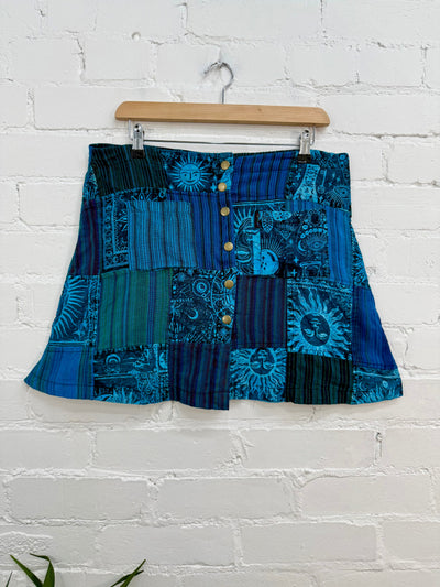 Sun Print & Patch Mini Skirt