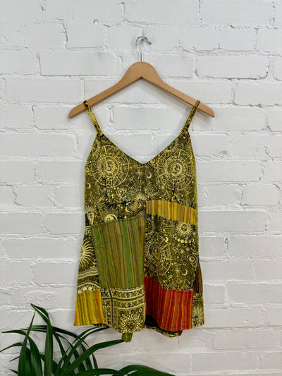 Sun Print & Patch Vest Top
