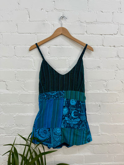Sun Print & Patch Vest Top