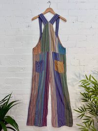 Multi Panel Long Dungarees