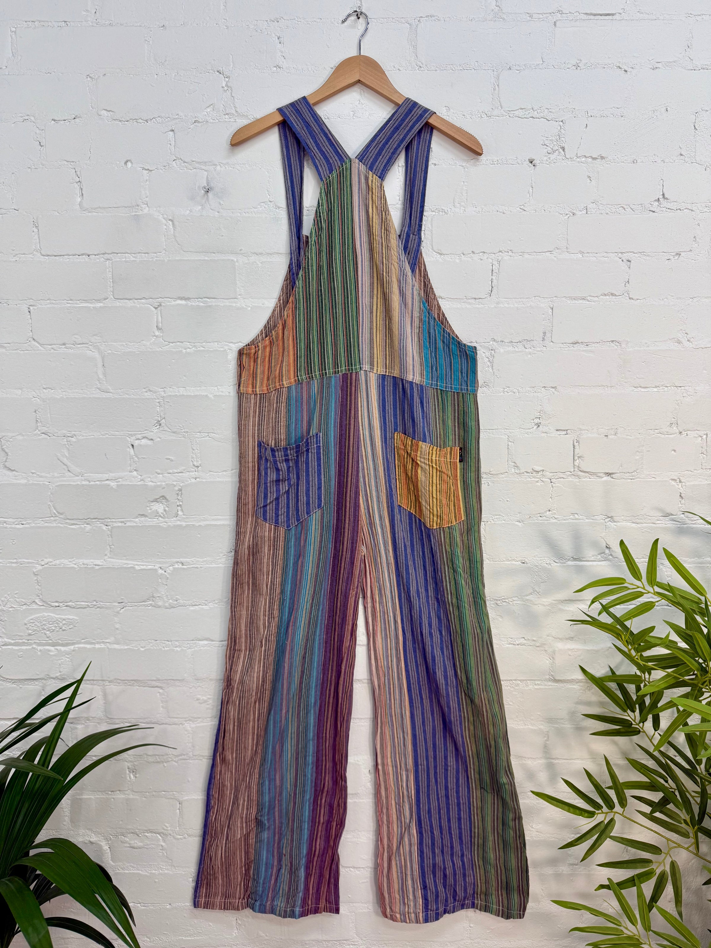 Multi Panel Long Dungarees