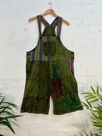Patchwork Short Dungarees