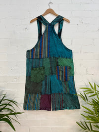 Patchwork Short Dungarees