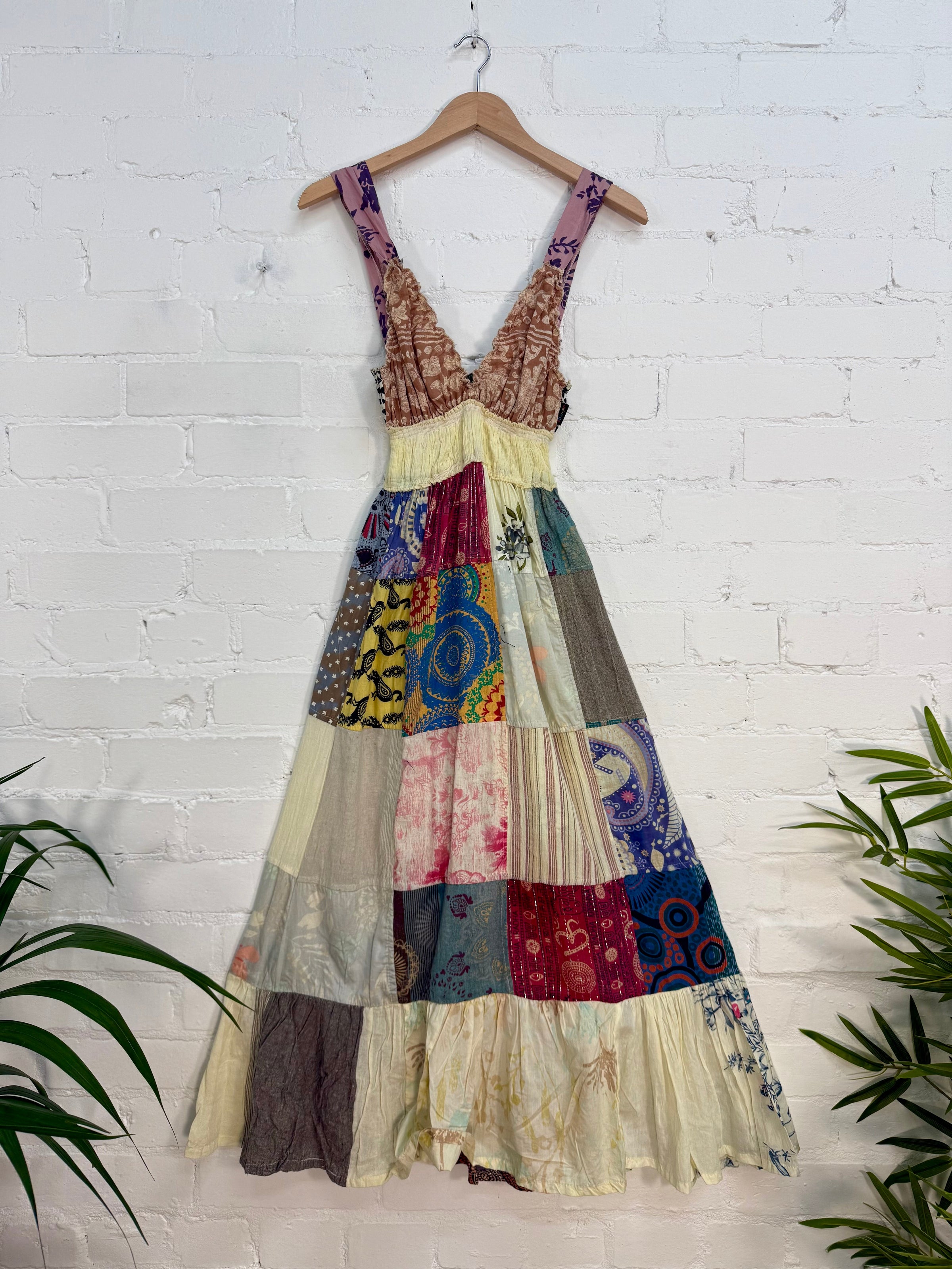 Patchwork Long Dress