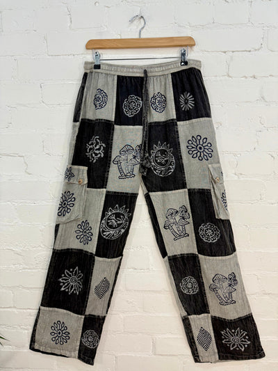 Tonal Patch & Print Cargo Trousers
