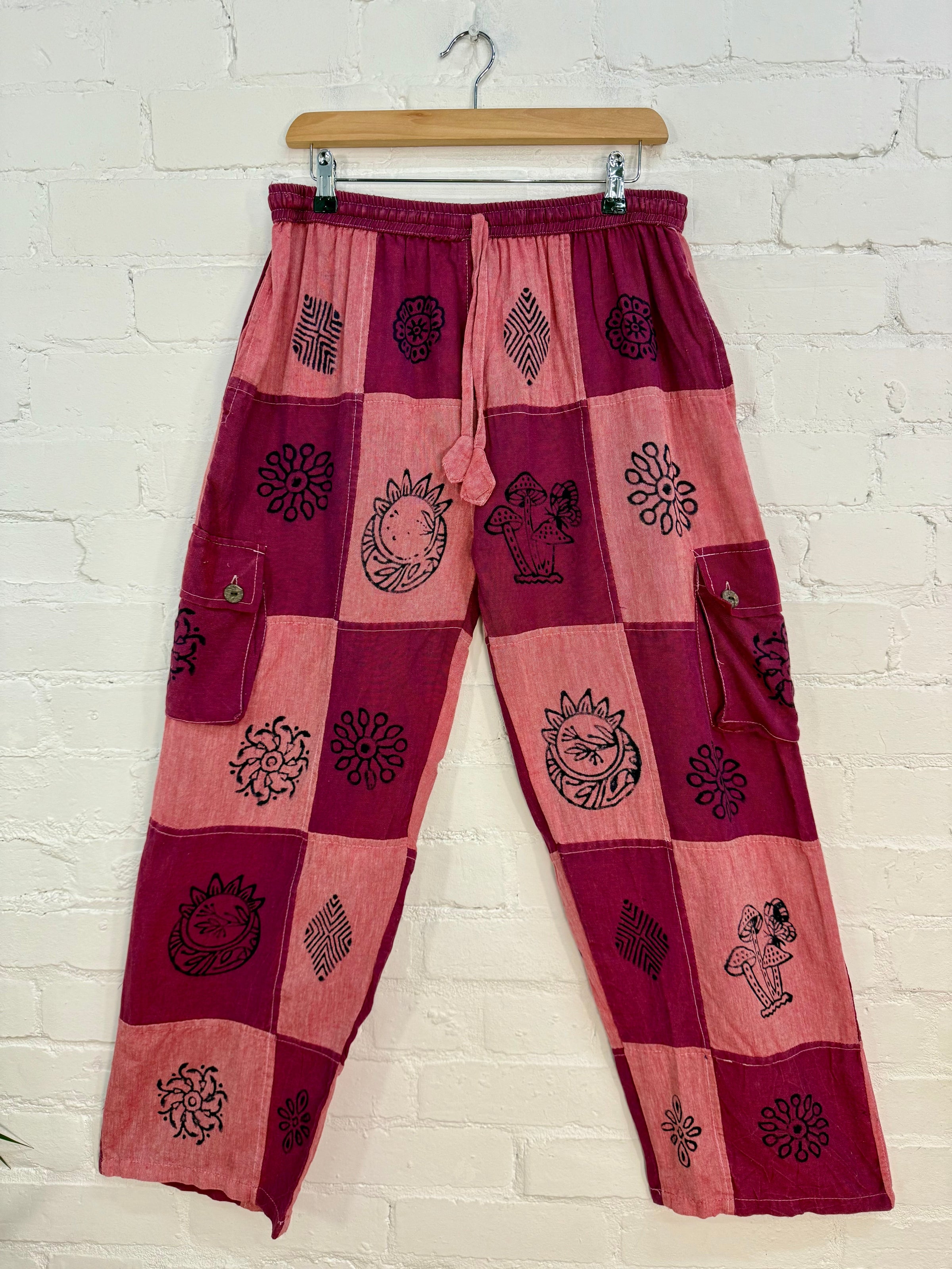 Tonal Patch & Print Cargo Trousers