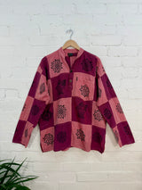 Tonal Patch & Print Grandad Shirt