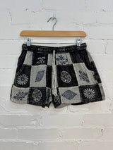 Tonal Patch & Print Shorts