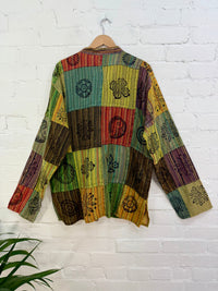 Patchwork & Painted Grandad Shirt