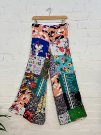 Assorted Patchwork Wide Leg Trousers