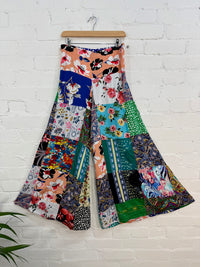 Assorted Patchwork Wide Leg Trousers