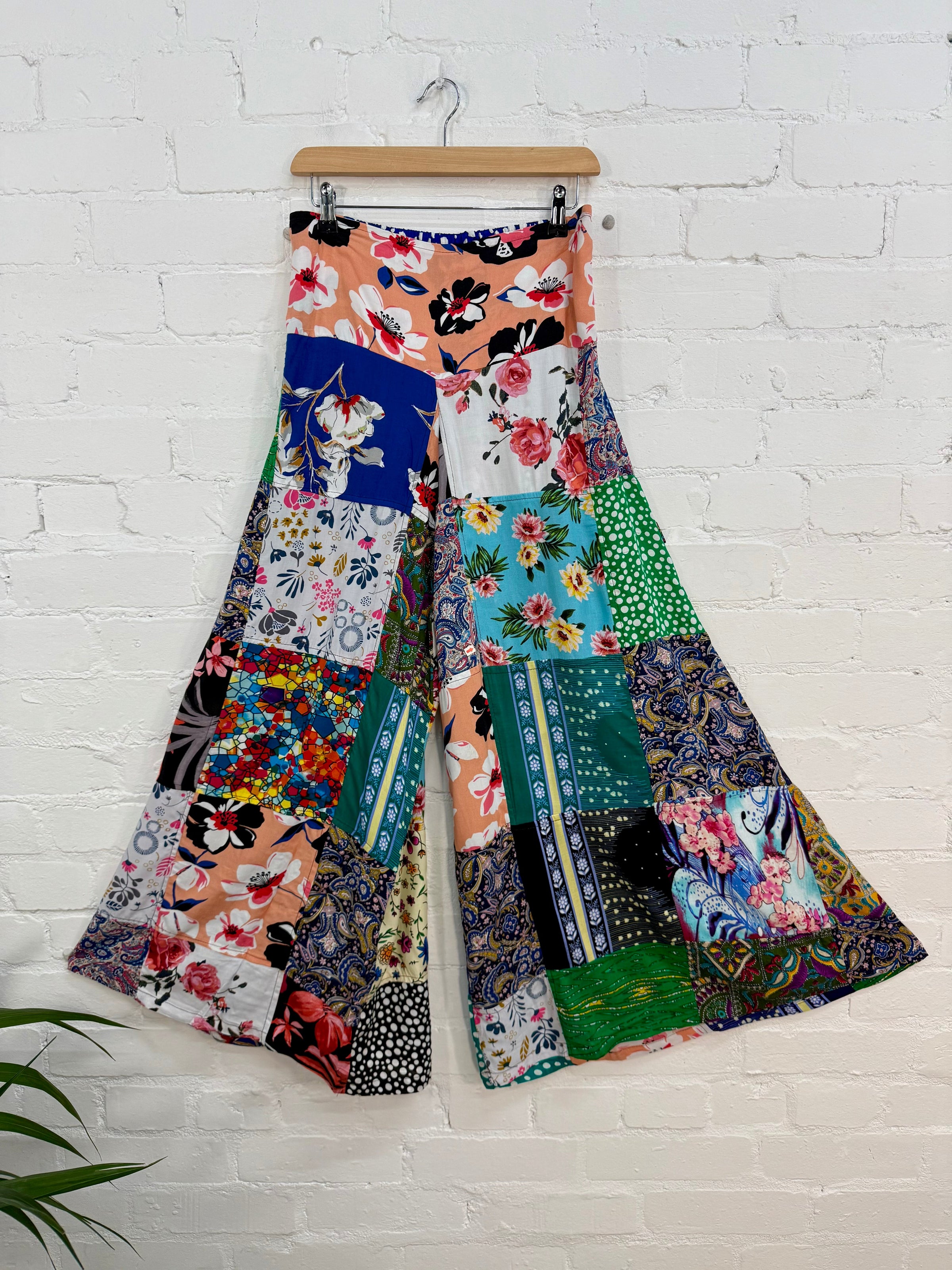 Assorted Patchwork Wide Leg Trousers