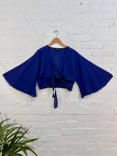 Nepalese Plain Tie Wrap Top