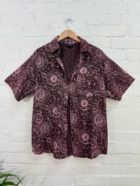 Mixed Celestial Print Short Sleeve Shirt