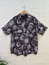 Mixed Celestial Print Short Sleeve Shirt