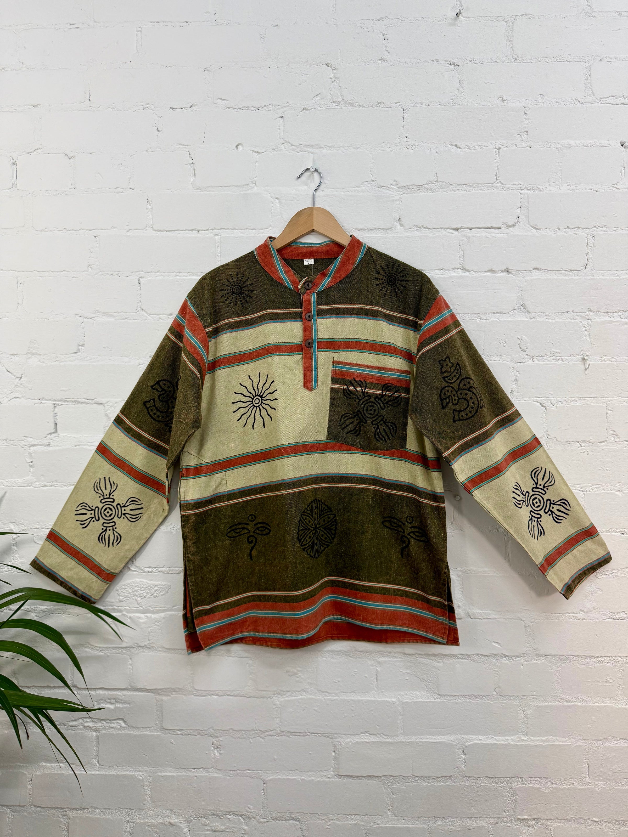 Screen Print Grandad Shirt